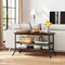 Costway TV Stand for 46" TVs with 2 Storage Shelves Tapered Metal Legs for Living Room